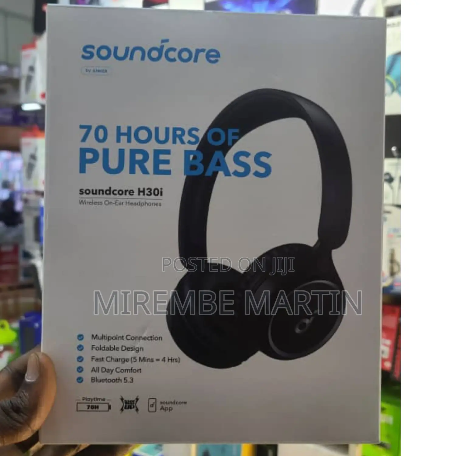 Soundcore by Anker H30i Bluetooth Pure Bass Headphones.