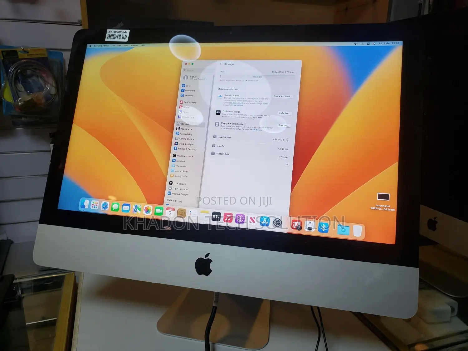 Desktop Computer Apple iMac 8GB Intel Core I5 SSD 1T