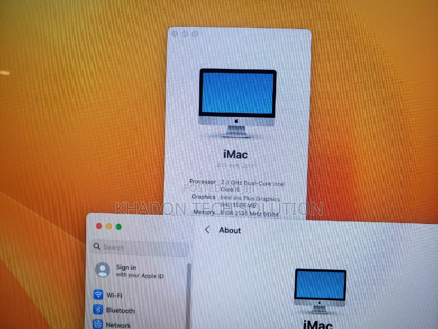 Desktop Computer Apple iMac 8GB Intel Core I5 SSD 1T