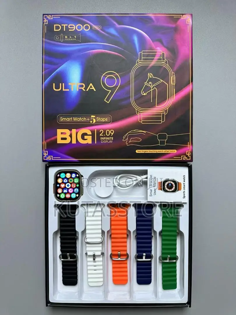 Dt900 Ultra Smart Watch With 5 Straps