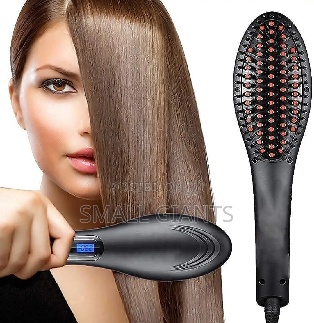 Electric Comb Brush 3 in 1 Ceramic Fast Hair Straightener