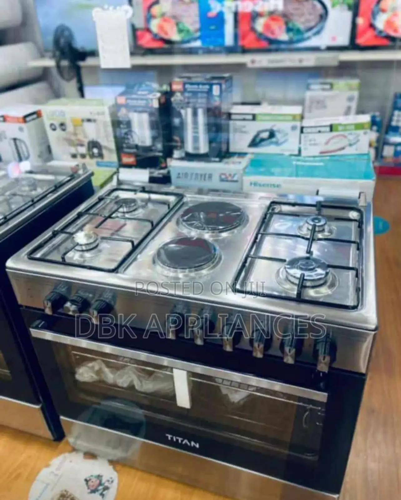 Titan 4gas 2electric INOX Cookers (90*60)Cm