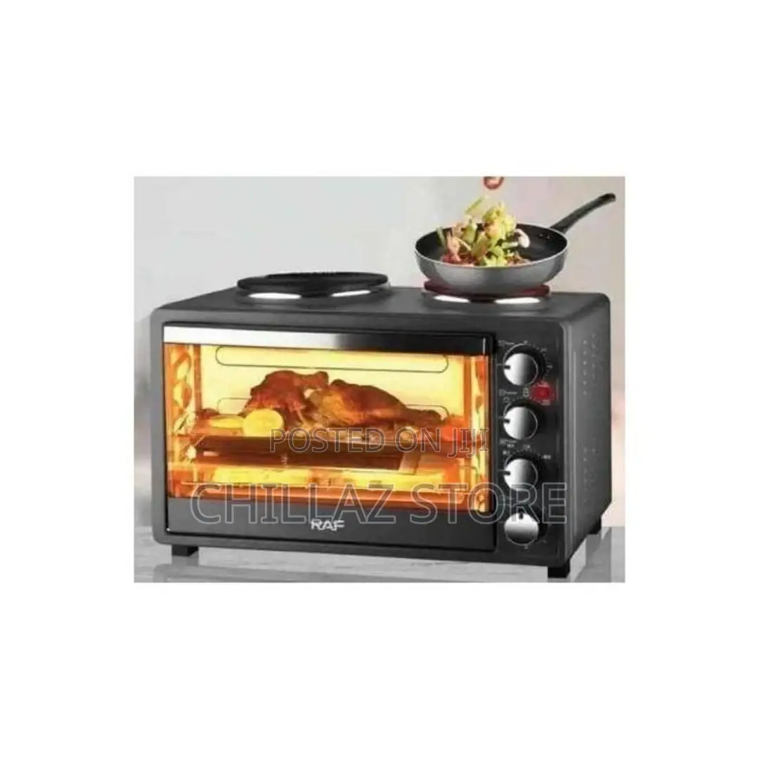 RAF 40 Litres Toaster Baking Oven Grill With 2 Hot Plates