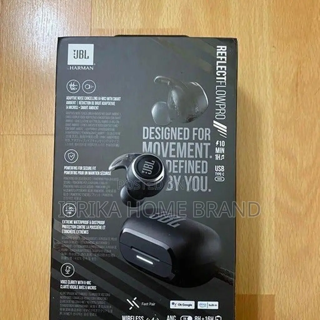 JBL Reflect Flow Pro+ Wireless Sports Earbuds - Black
