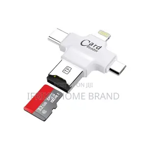 4 in 1 Type-C/Lightning/Micro USB/USB 2.0 Memory Card Reader