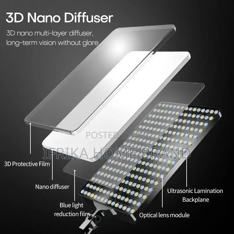 Dimmable Photography LED Video Studio Light Flat-Fill Panel