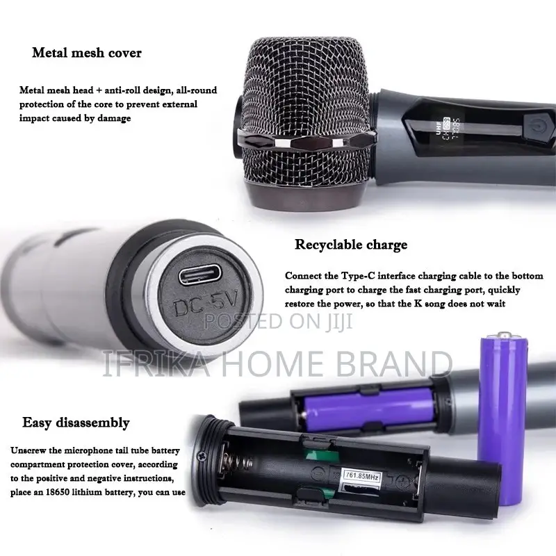Karaoke Wireless Microphone Dynamic VHF Handheld
