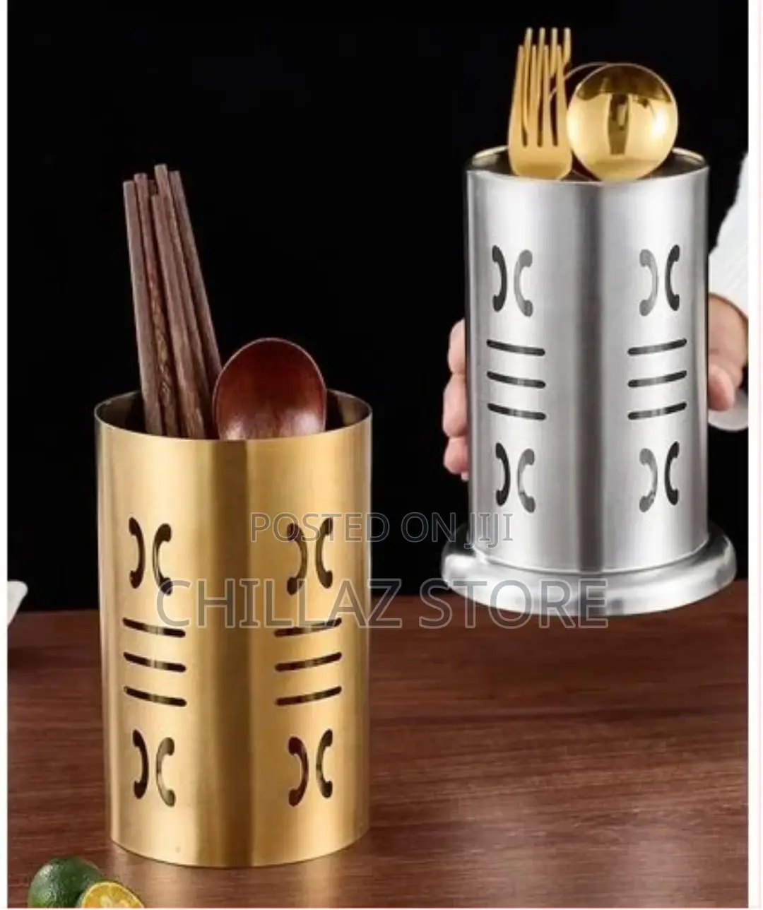 New Style Stainless Steel Golden Cutlery Holder Drainer