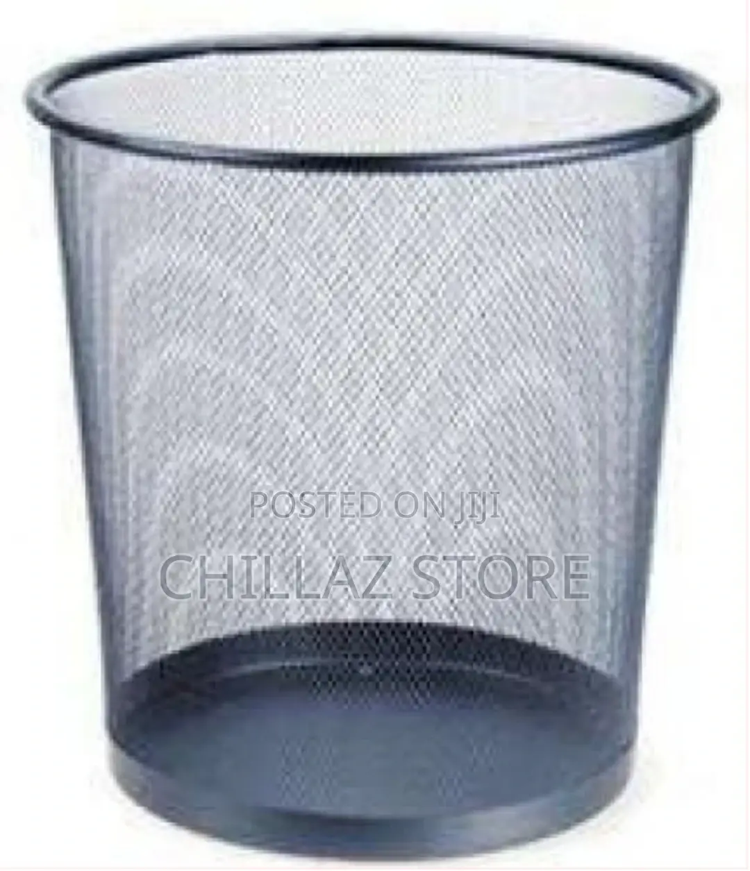 Mettalic Waste Paperbasket – Black
