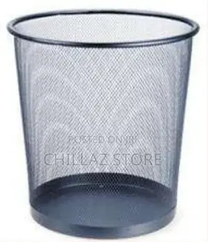 Mettalic Waste Paperbasket – Black