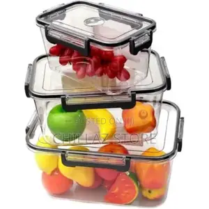 3-Piece Clear Acrylic Sealed Food Storage Containers