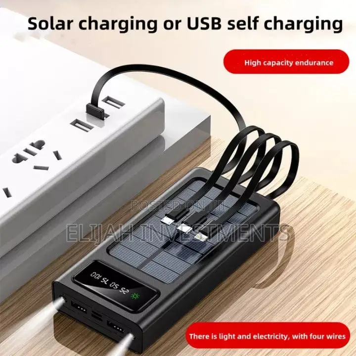 Portable 20000mah Solar Power Bank