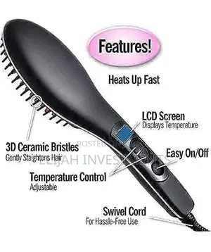 Electric Comb Brush 3in1 Ceramic Fast Hair Straightener