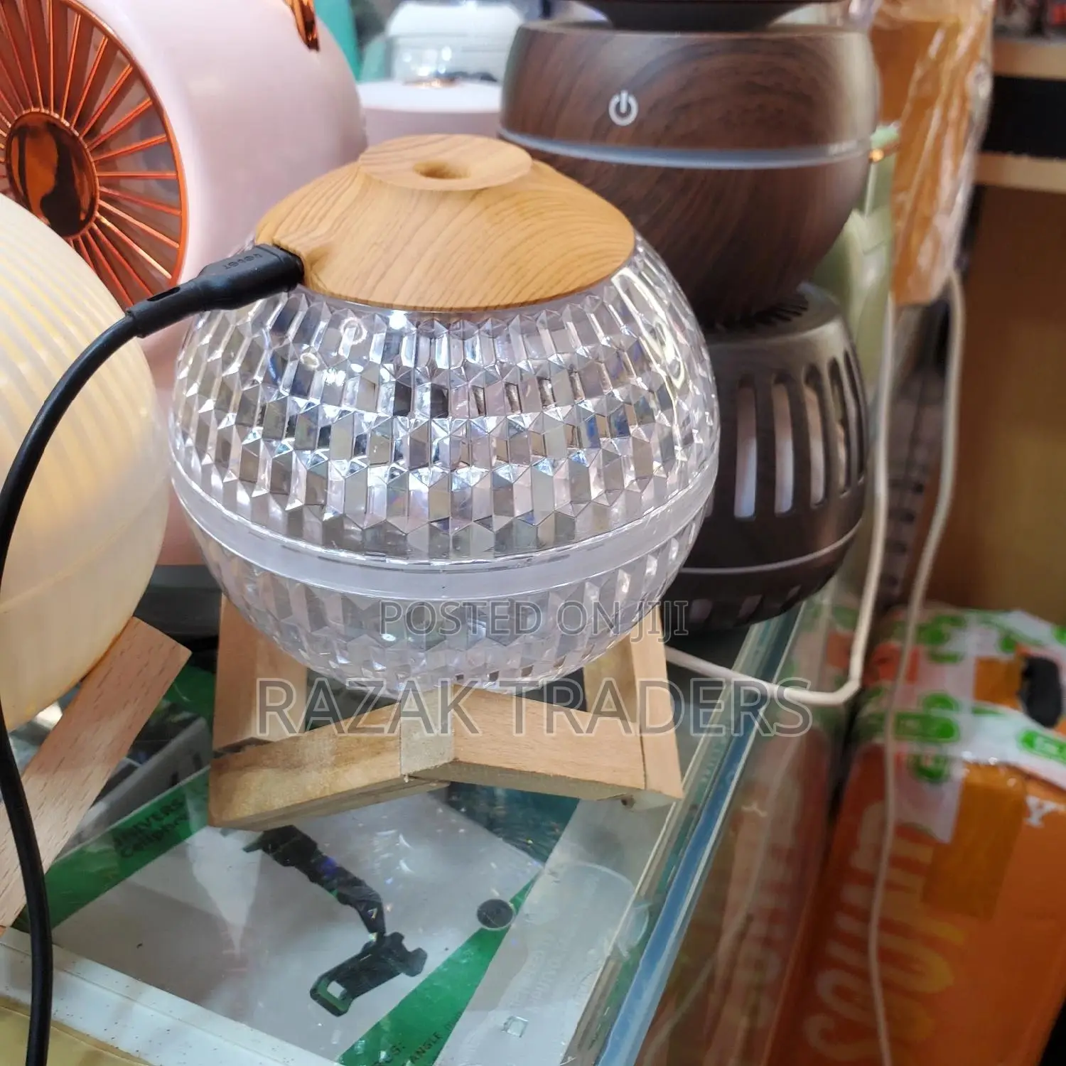 2-in-1 Mini Colorful Night Light Crystal Ball Humidifiers