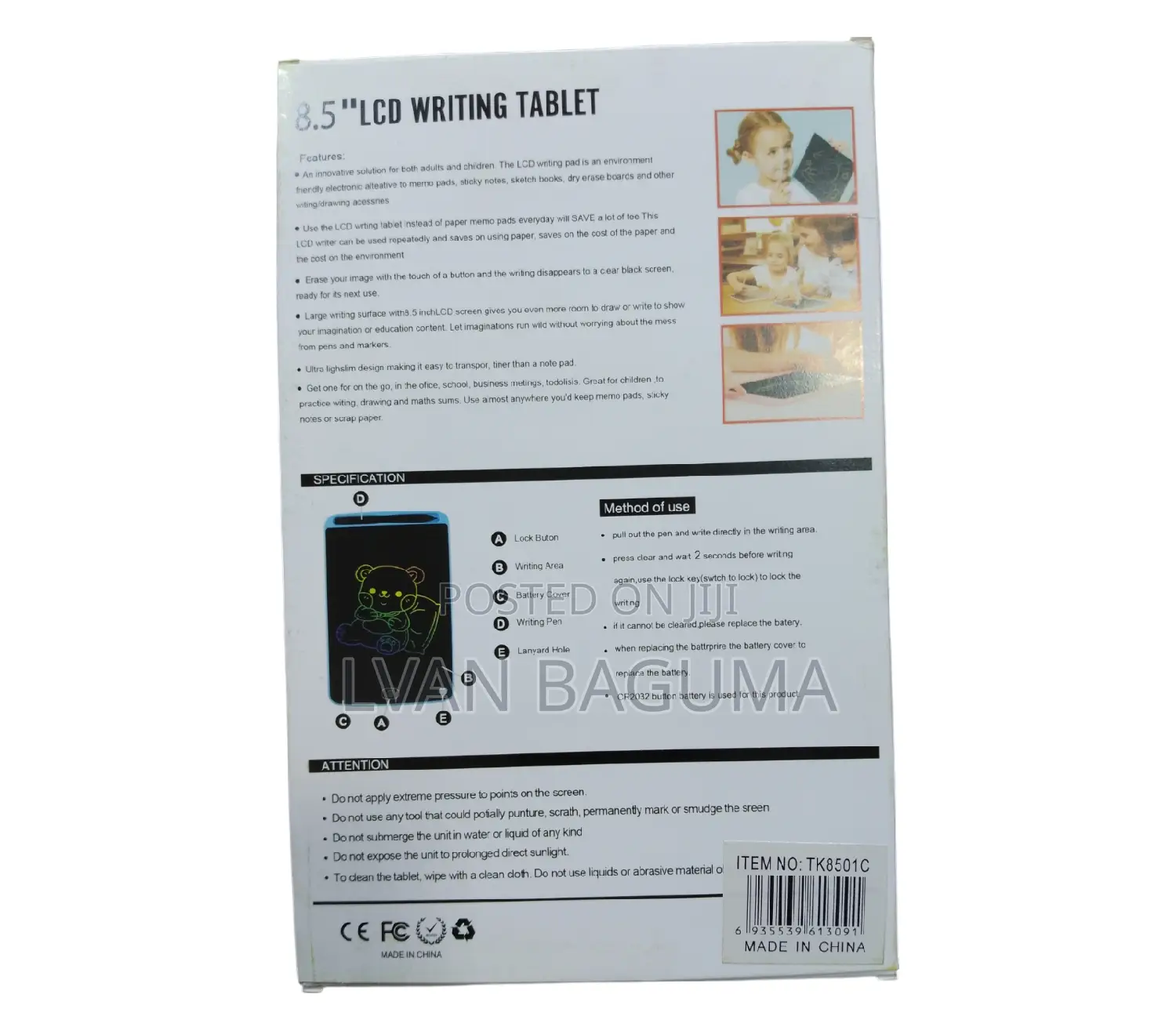 8.5 Inches LCD Drawing / Writing Tablet for Kids