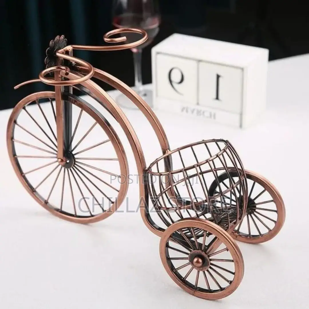 Vintage Metal Bicycle Wine Rack Holder Stand Free Standing
