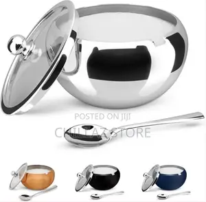 Dish Clear Glass Lid Storage for Salt, Candy, Coffee Box