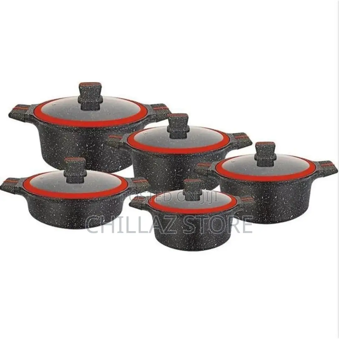10 PCS Set UCC Life Heavy Granite Pots Cookware Set