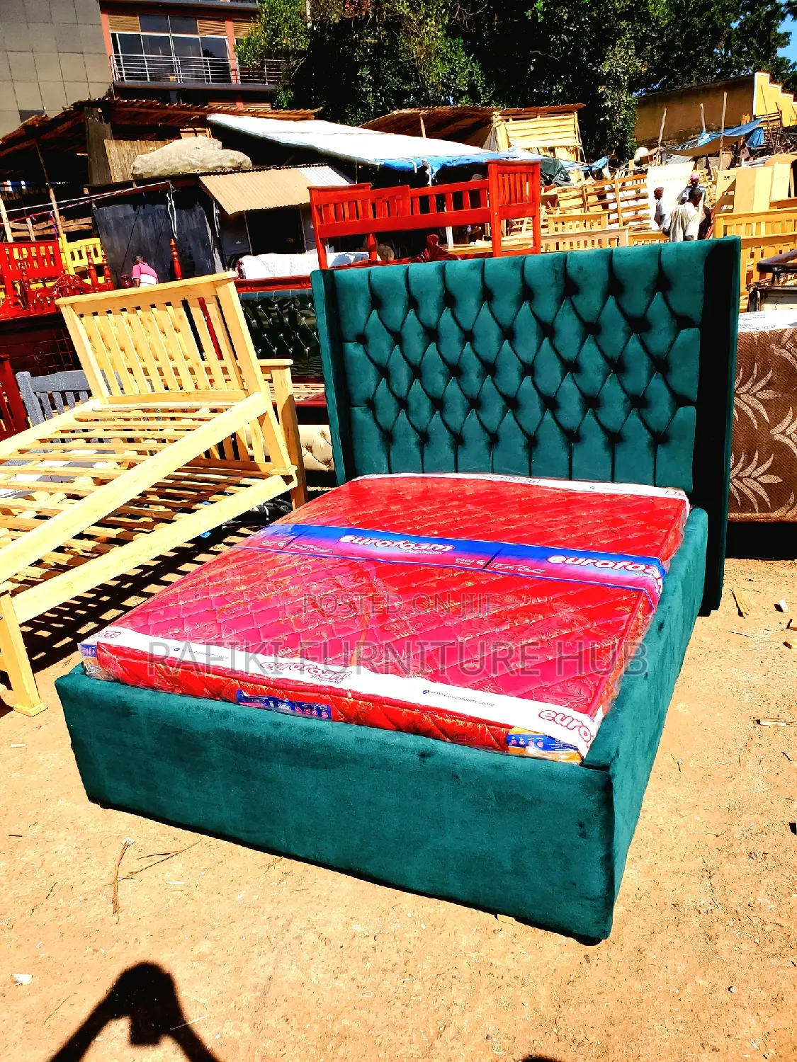 Fabric Bed / 5by6 Bed / Wooden Bed / Good / Best Furniture
