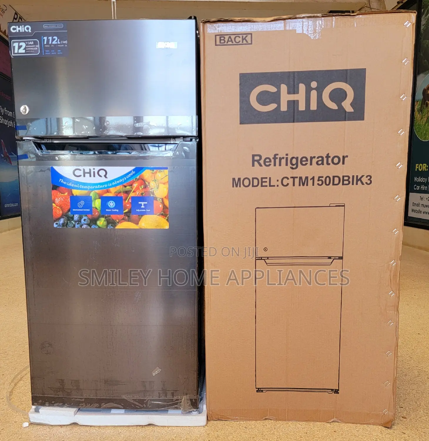 Chiq Double Door 150ltrs Refrigerator