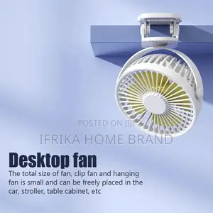 Portable Mini Hand Clip Fan USB Charging Quiet Desktop
