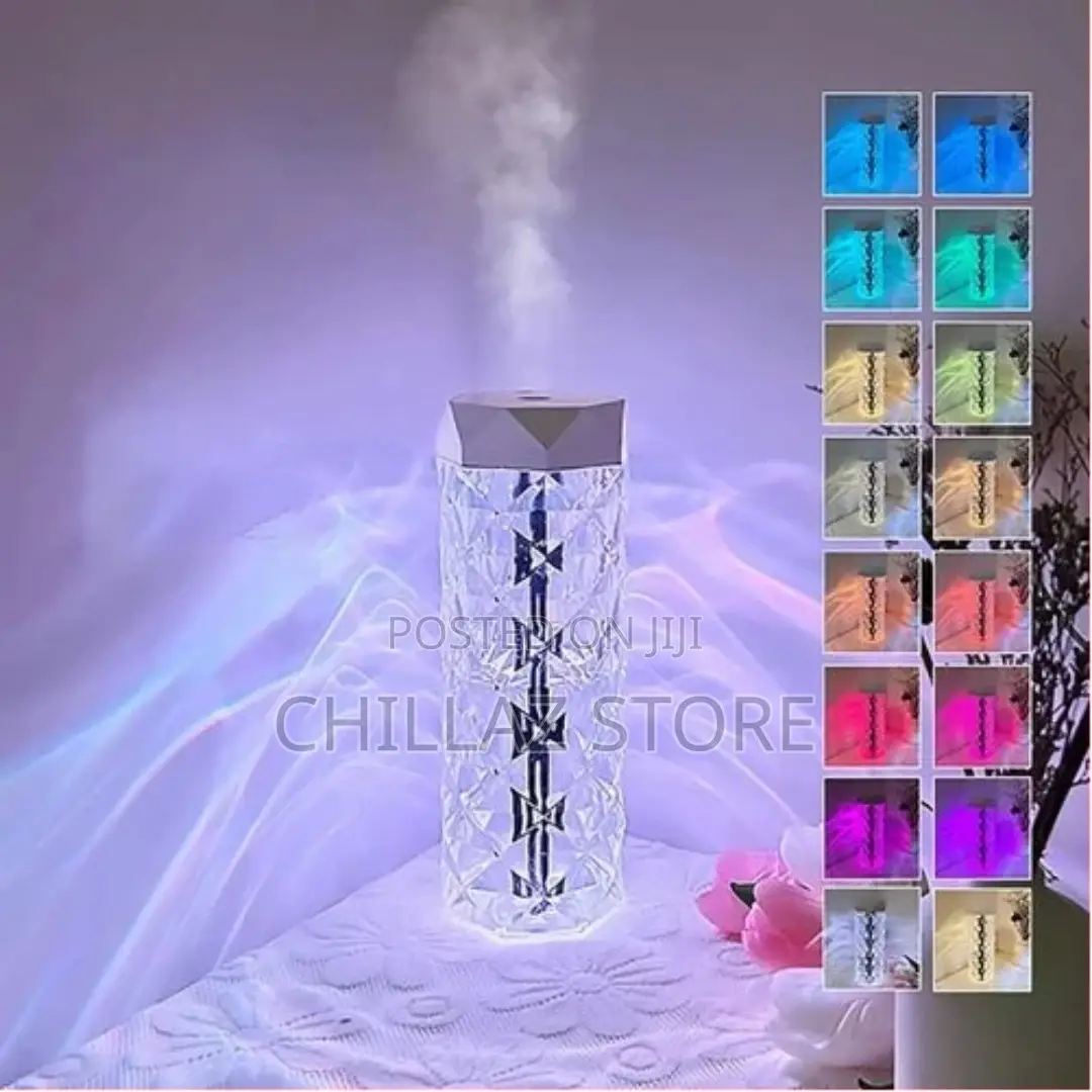 Crystal Lamp Air Humidifier Color Night Light Touch Lamp