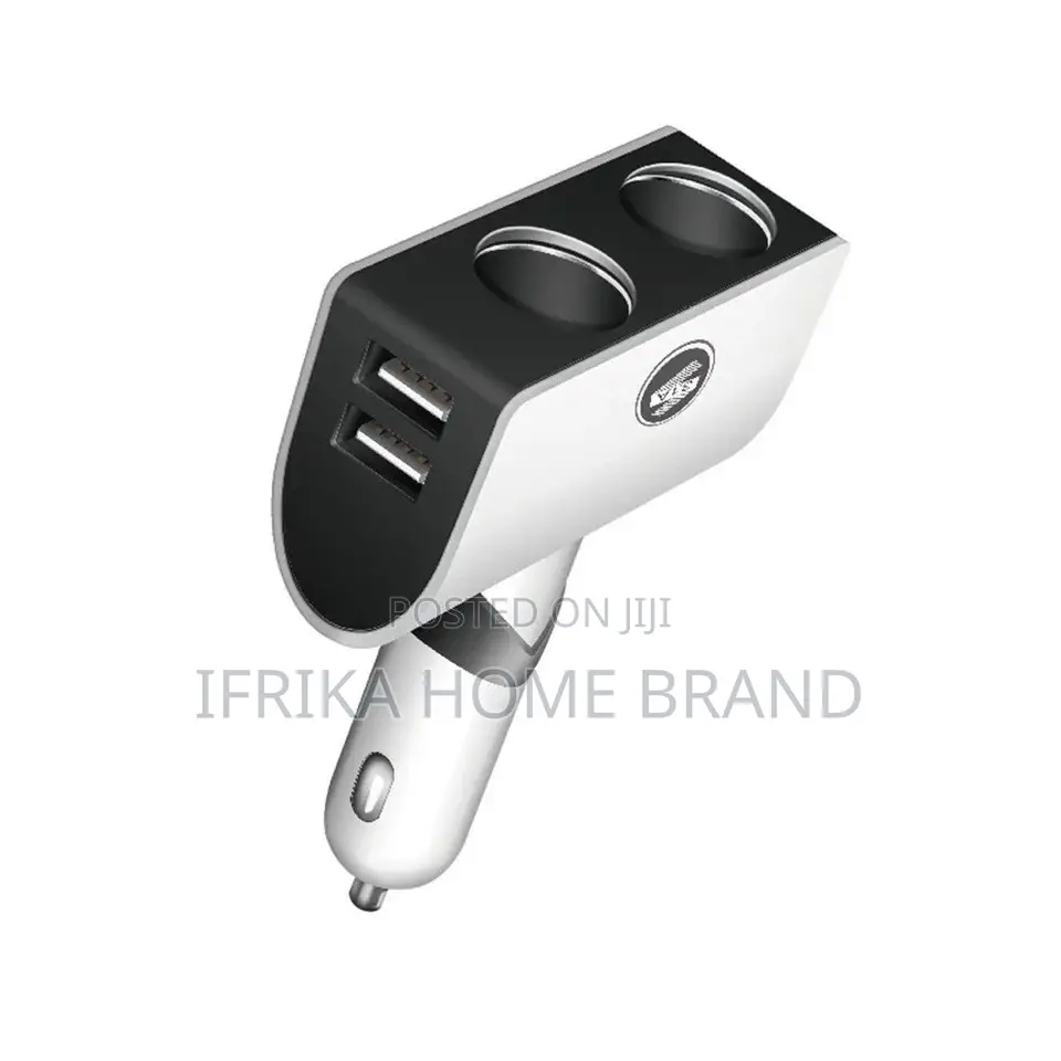 80W Multi-Function USB Car Charger Direct-Insert 90-Degree