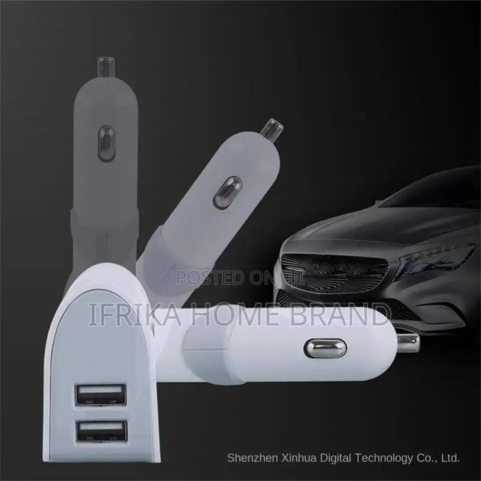 80W Multi-Function USB Car Charger Direct-Insert 90-Degree