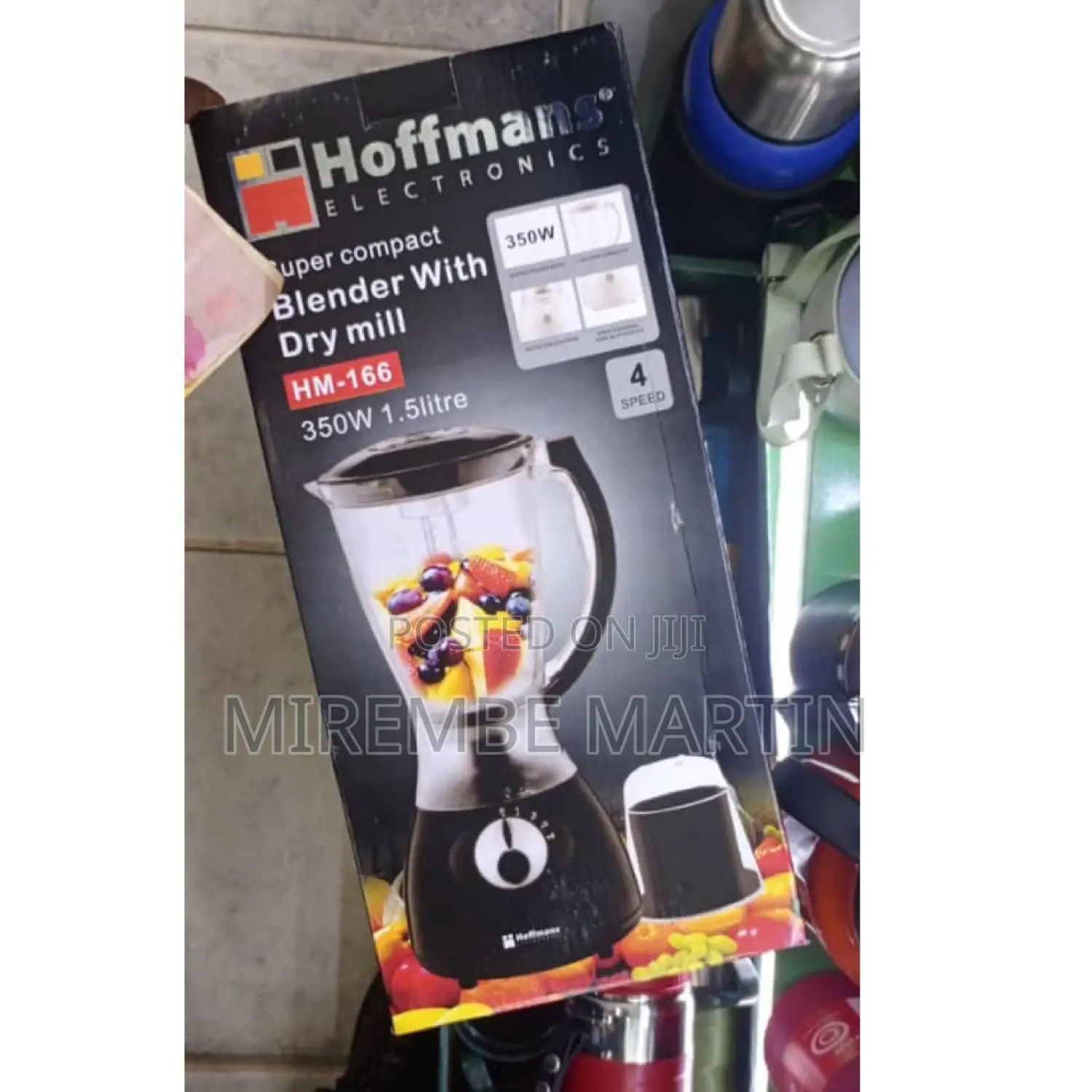 Hoffmans 1.5litres Blender With Dry Mill.