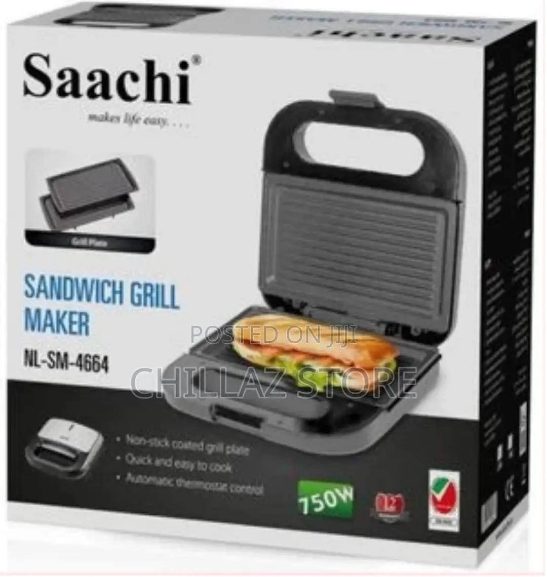 Saachi Sandwich Maker / Grill NL-SM-4664-BK