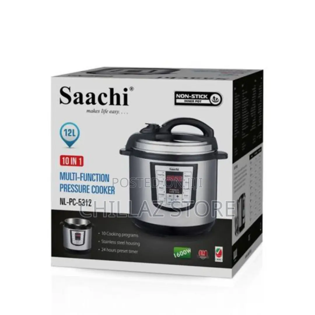 Saachi 12L Electric Pressure Cooker NL-PC-5312-BK