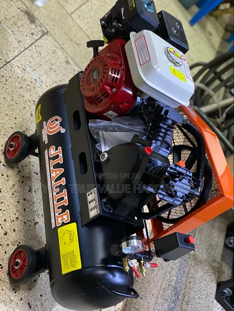 Gasoline Air Compressor 50 Litres 2 Piston Head