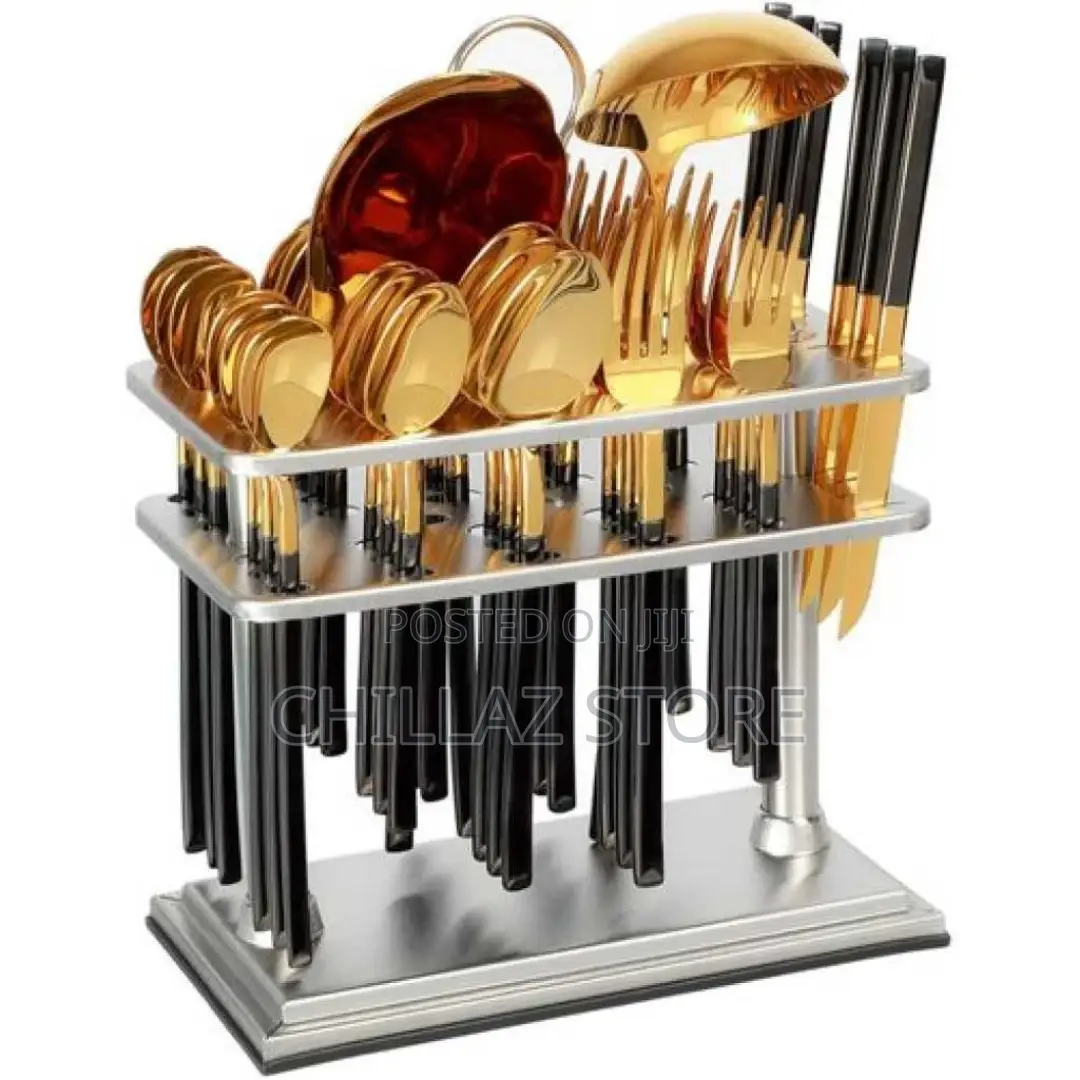 Life Smile Cutlery Set 38-Piece 18/10 Stainless Steel Spoon