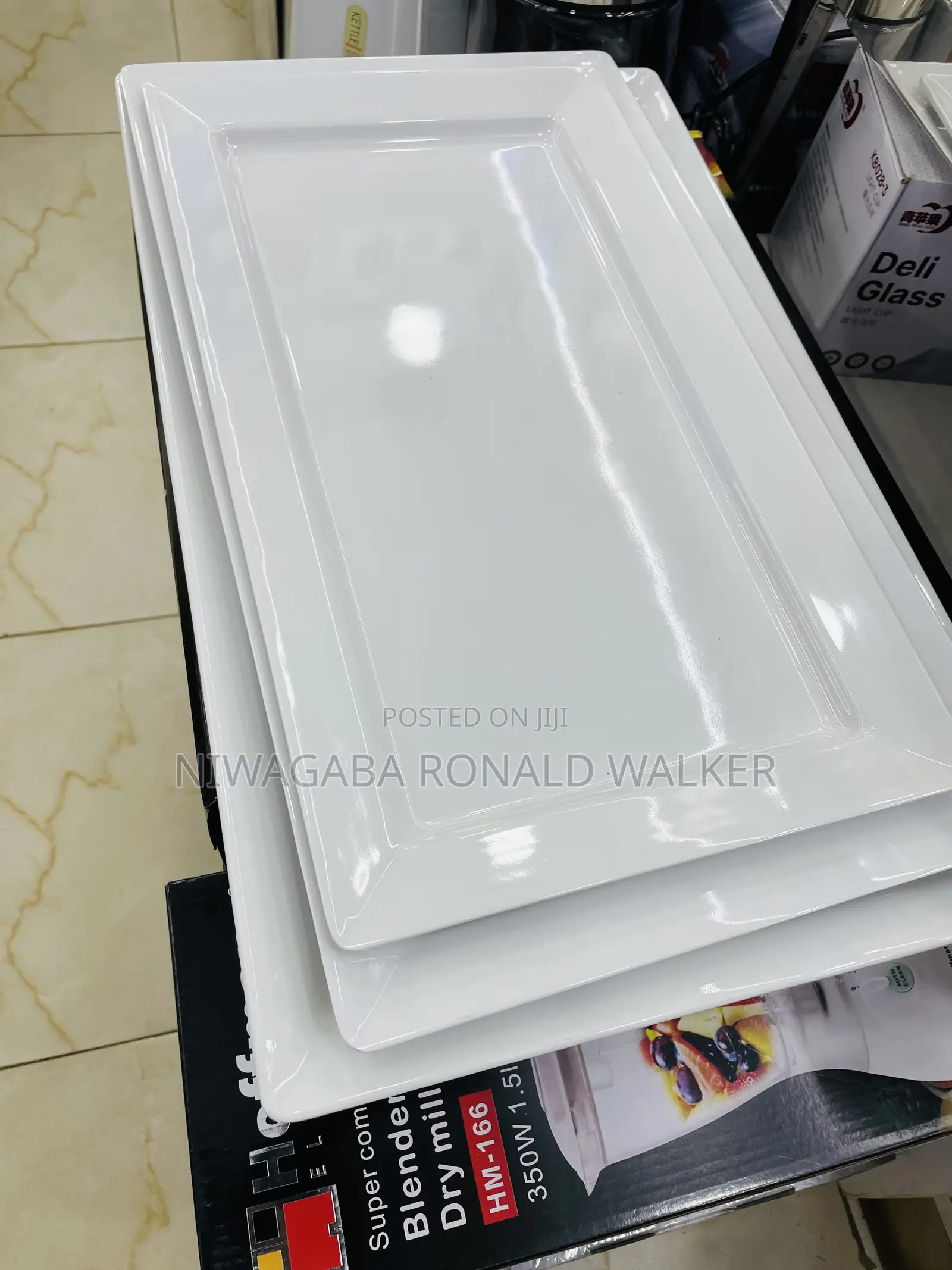 3pc Set of Heavy Duty Melamine Hotel Trays