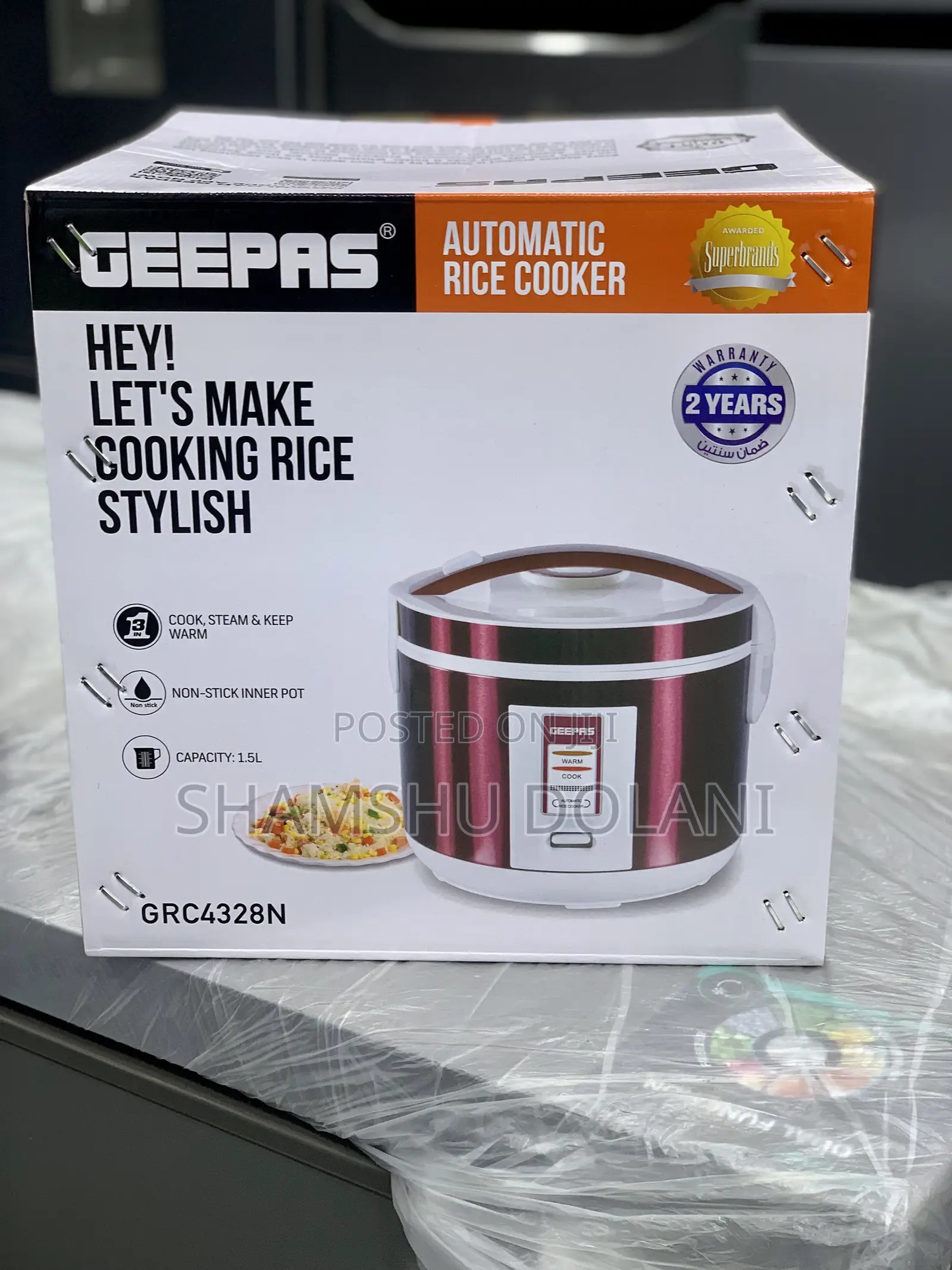 Automatic Rice Cooker 1.5L Promotional Price 130,000=