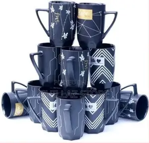 12 Pieces of Multi-Print Coffee Tea Cups Drinking Mugs