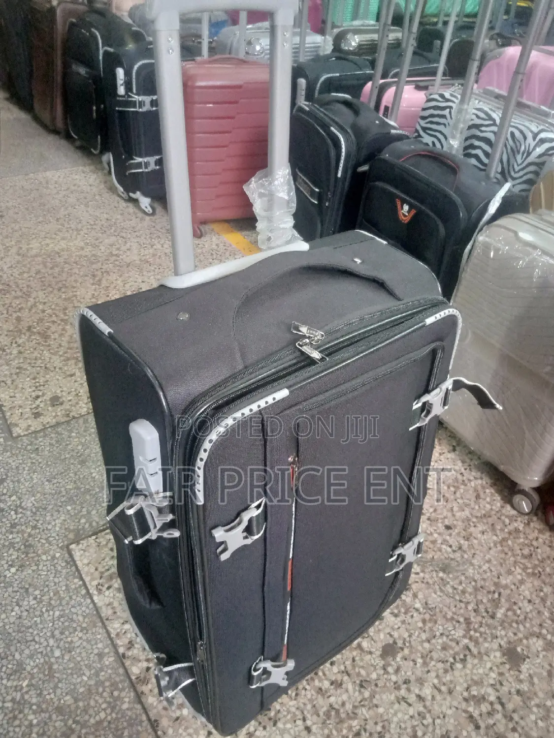 Original Proffesional Cloth Suitcases. Large.( Black)