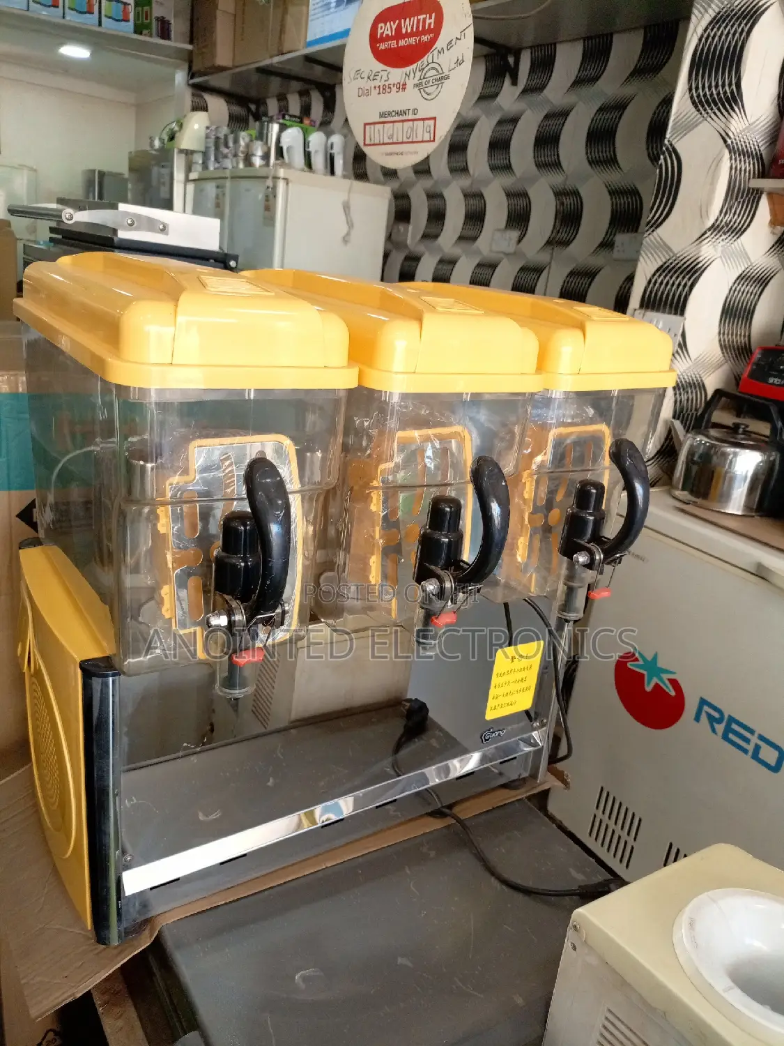 Juice Dispenser Three In1 Yellow