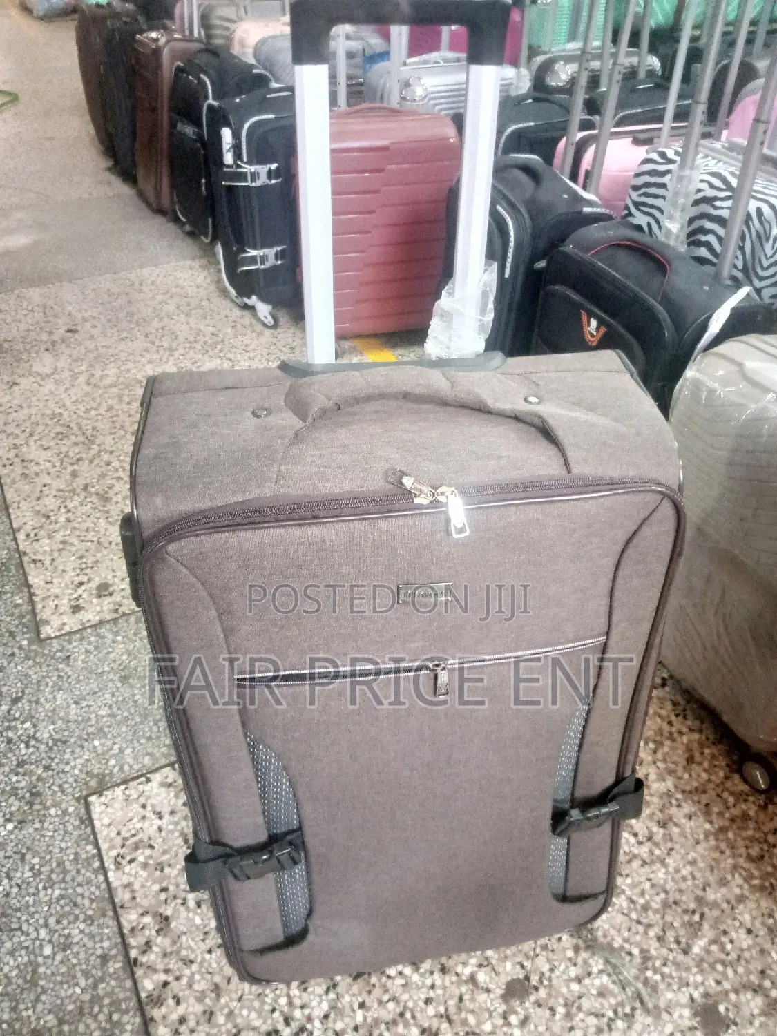 Original D Favor Cloth Suitcase.Two Wheels.( Brown)
