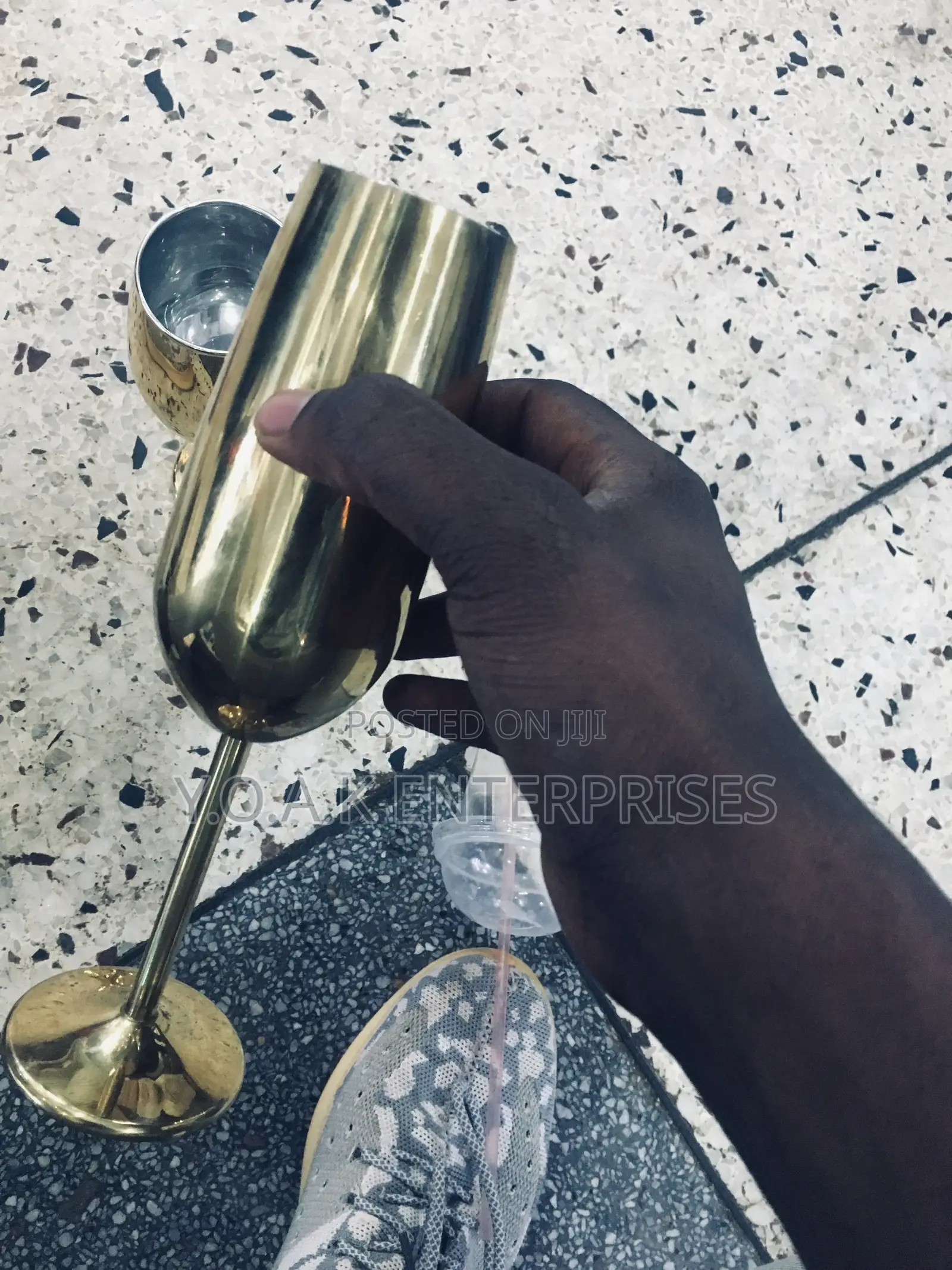 Champagne Steel Glass Gold