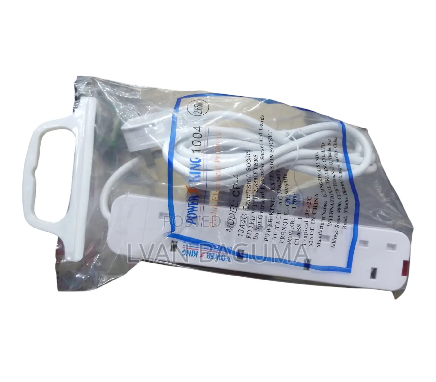 Original 4 Way Power King Extension Socket