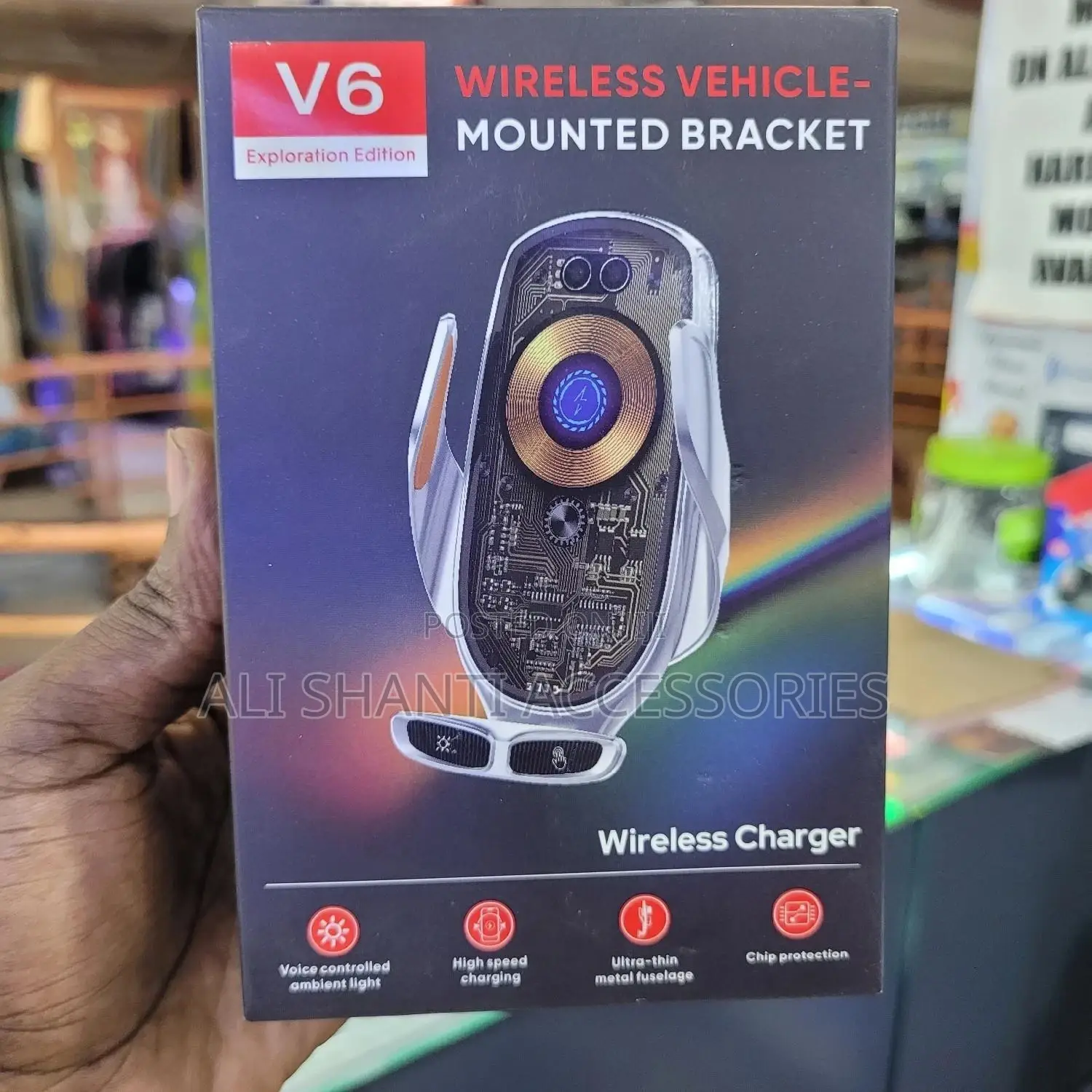 V6 Wireless Charger/Phone Holder