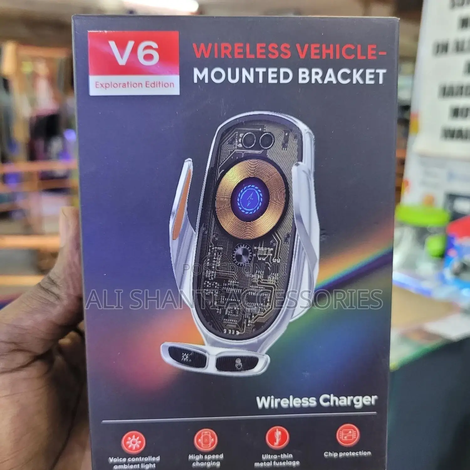 V6 Wireless Charger/Phone Holder