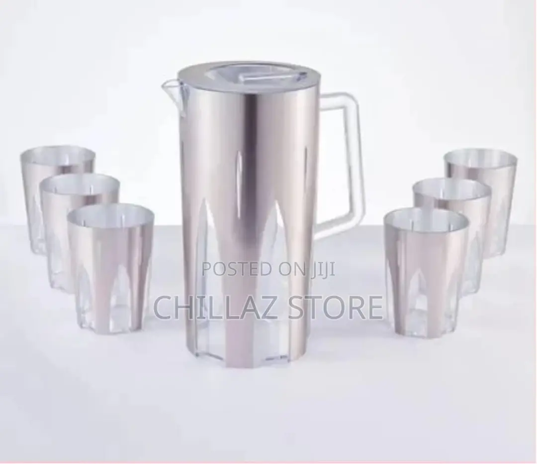 6 Pieces of Melamine Juice Tumblers Cups and 1piece Jug