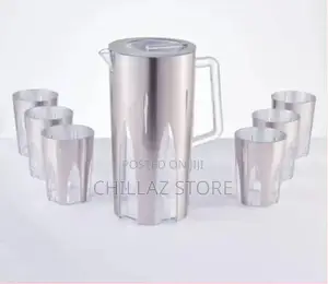 6 Pieces of Melamine Juice Tumblers Cups and 1piece Jug