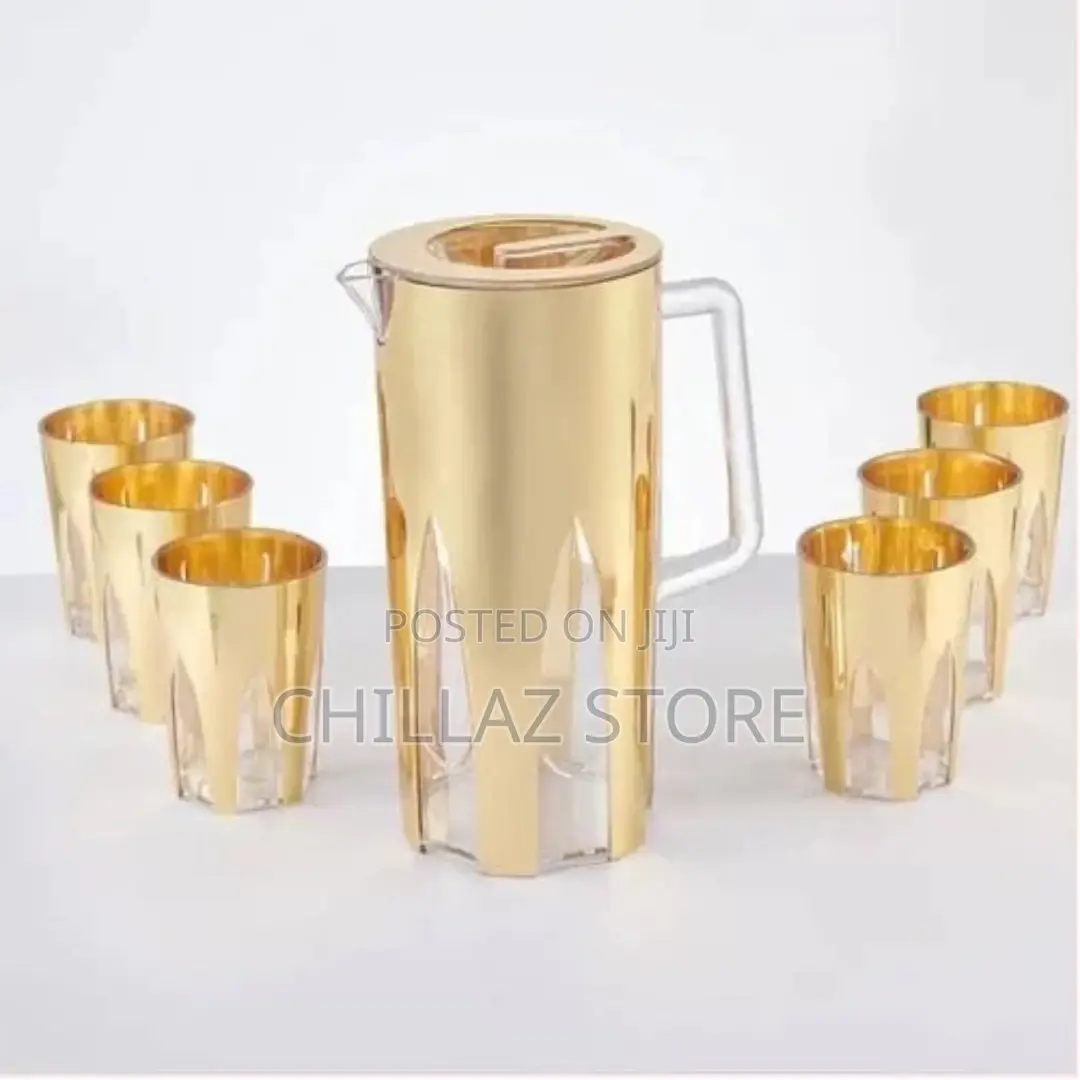 6 Pieces of Melamine Juice Tumblers Cups and 1piece Jug