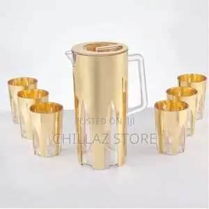 6 Pieces of Melamine Juice Tumblers Cups and 1piece Jug