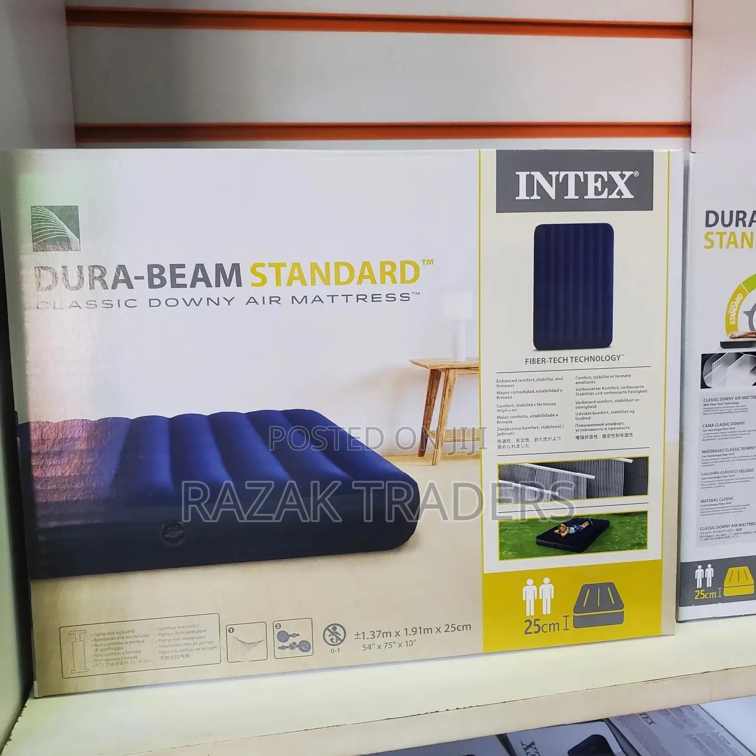 Intex – Twin Dura-Beam Classic Downy Airbed 4X6