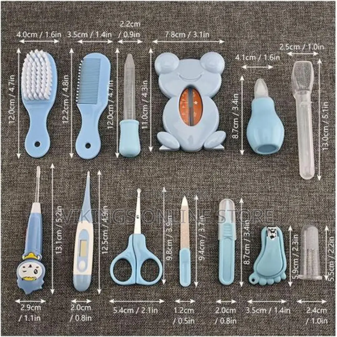 13 PCS Baby Healthcare and Grooming Kit Blue