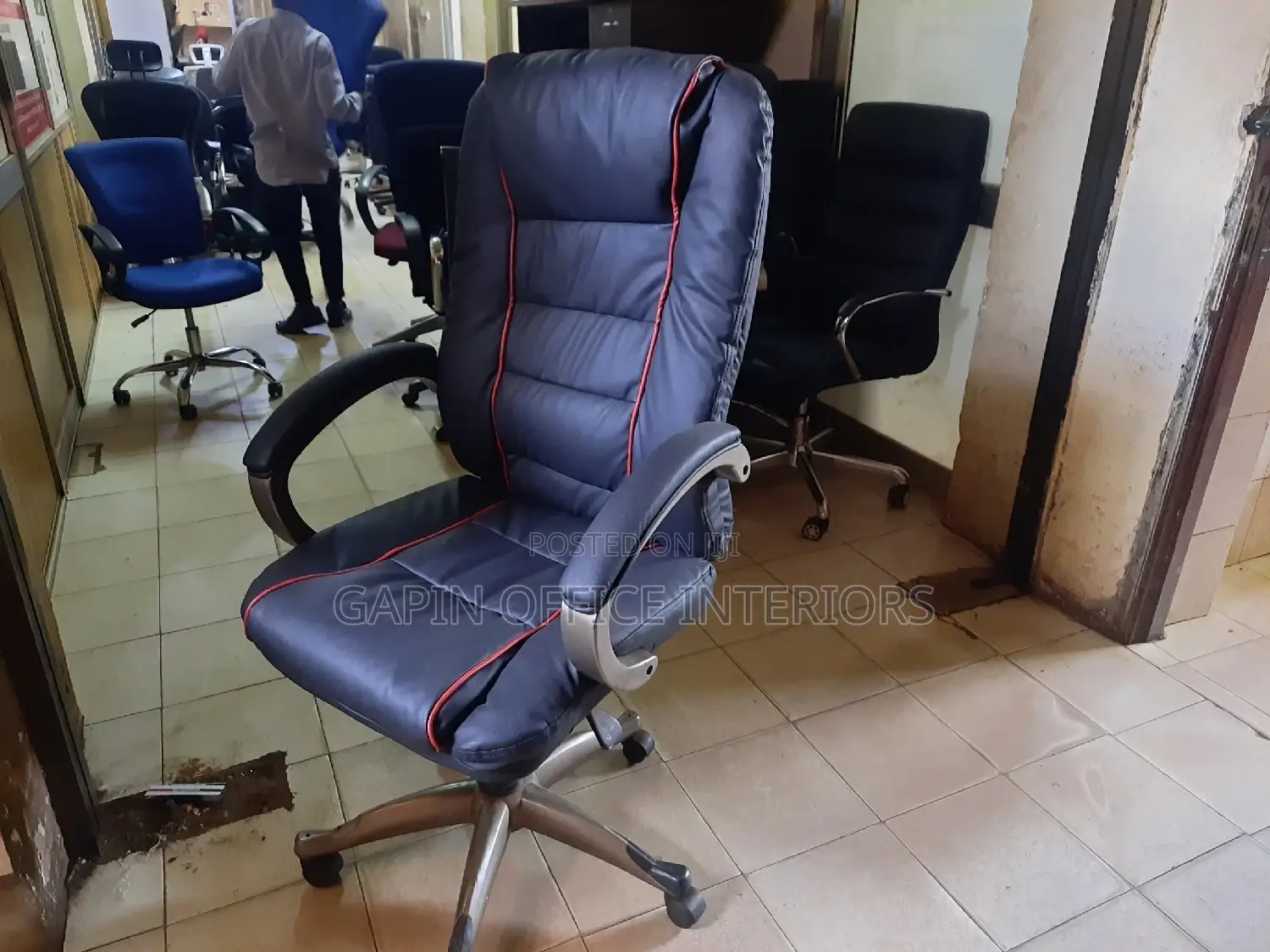 Long Back Office Chair, Refurbished